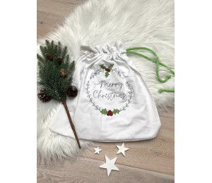 ADVENTSKALENDER 23. Dezember - Stickdatei - Merry Christmas Mistel Kranz